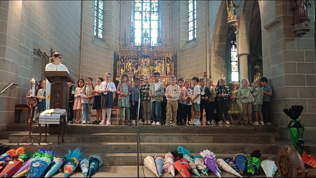 Die Vorschüler des Oberlin-Kindergartens feiern ihre Einschulung
